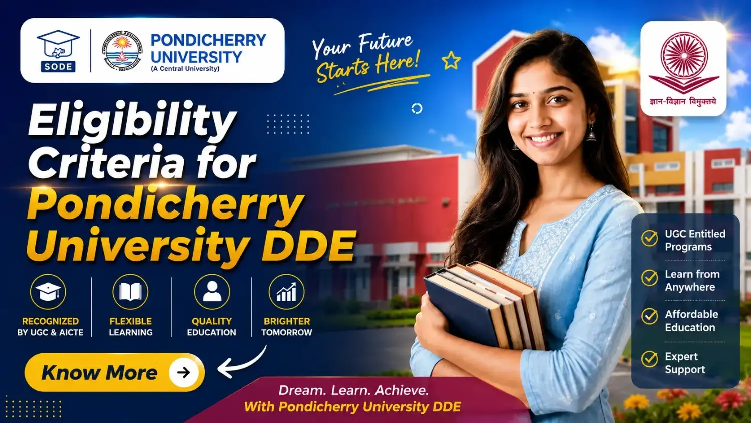 Eligibility Criteria for Pondicherry University DDE: Complete Admission