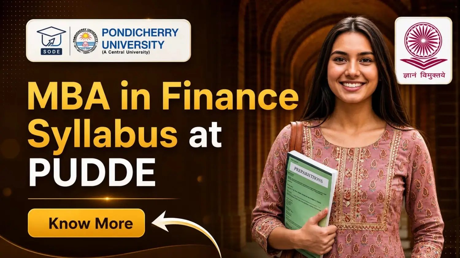 MBA in Finance Syllabus: Pondicherry University Distance Education
