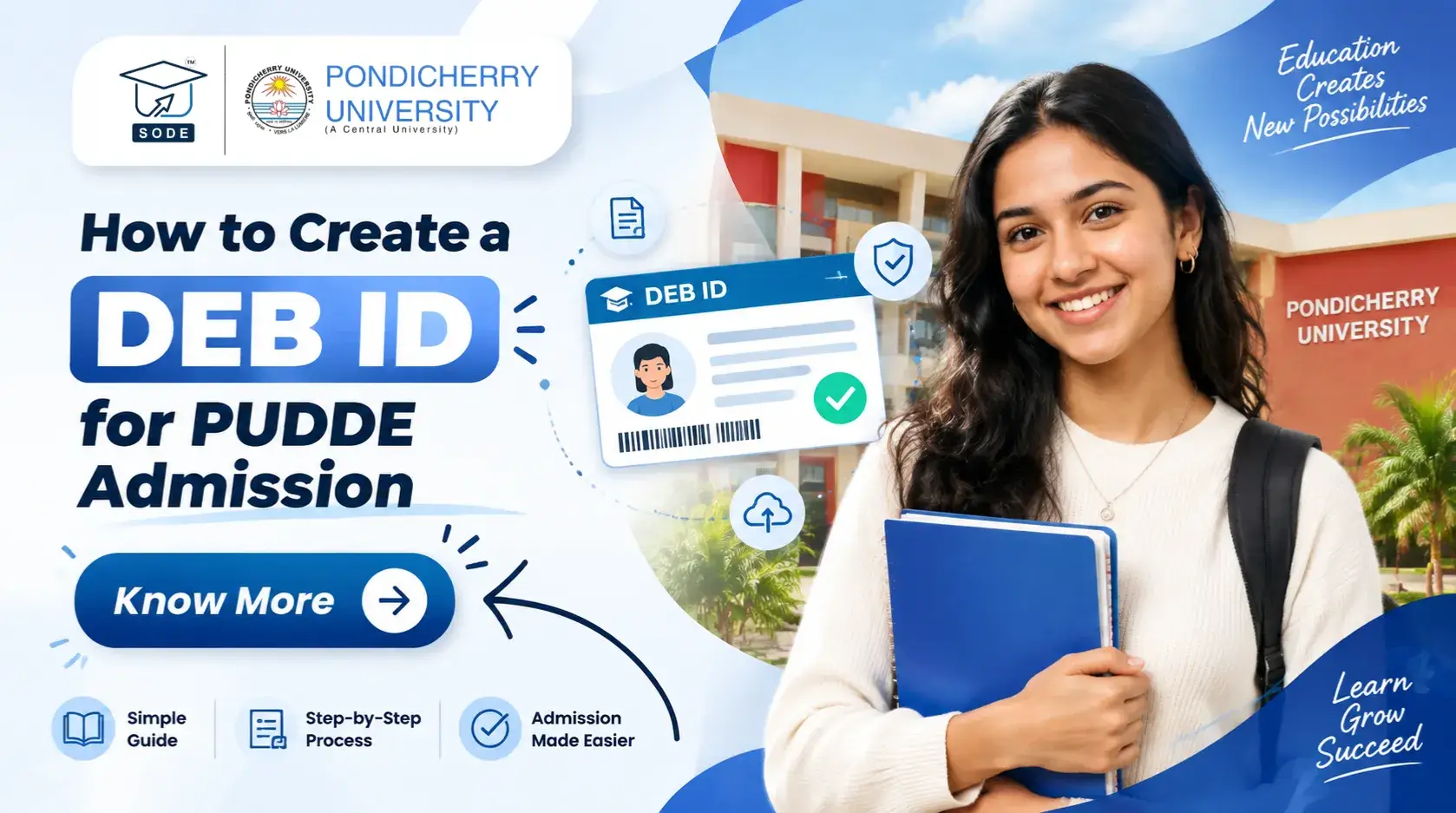Create DEB ID for PUDDE Admission 2026